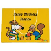 Grand Sac Cadeau Maisy avec l'anniversaire de coquilles (Devant)