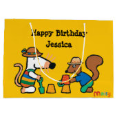 Grand Sac Cadeau Maisy avec l'anniversaire de coquilles (Dos)