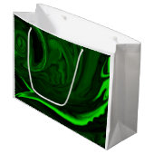Grand Sac Cadeau malachite vert texture (Devant Angle)
