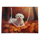 Grand Sac Cadeau Maltais en automne Feuilles automne Inspiration (Devant)