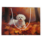 Grand Sac Cadeau Maltais en automne Feuilles automne Inspiration (Dos)