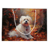 Grand Sac Cadeau Malti Tzu à l'automne Feuilles automne Inspire (Dos)