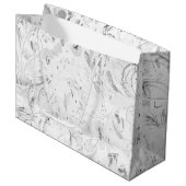 Grand Sac Cadeau Mandala 4 Abstrait (Devant Angle)