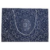 Grand Sac Cadeau Mandala en argent (Dos)