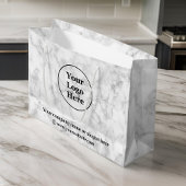 Grand Sac Cadeau Marbre blanc
