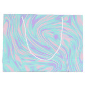 Grand Sac Cadeau marbre blanc violet rose élégant (Dos)