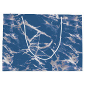 Grand Sac Cadeau Marbre bleu argent (Dos)
