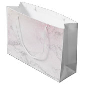 Grand Sac Cadeau Marbre de luxe personnalisé (Dos Angle)
