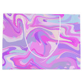 Grand Sac Cadeau Marbré rose violet Turquoise (Dos)