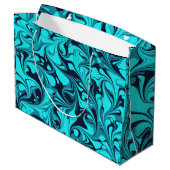 Grand Sac Cadeau Marbre turquoise (Dos Angle)