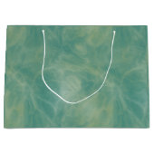Grand Sac Cadeau marbre vert abstrait (Devant)