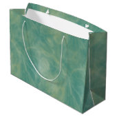 Grand Sac Cadeau marbre vert abstrait (Dos Angle)