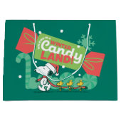 Grand Sac Cadeau Marcher Dans Un Pays De Bonbons D'Hiver! (Devant)