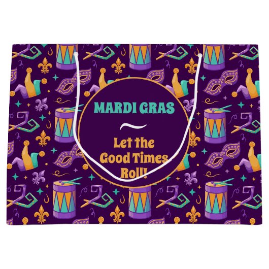 Grand Sac Cadeau Mardi Carnaval Mardi Gras Mardi (Devant)