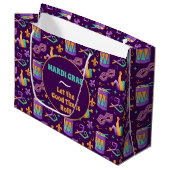 Grand Sac Cadeau Mardi Carnaval Mardi Gras Mardi (Devant Angle)