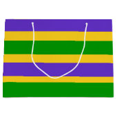 Grand Sac Cadeau Mardi Gras Stripes (Devant)