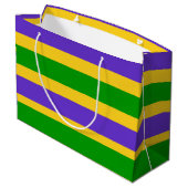 Grand Sac Cadeau Mardi Gras Stripes (Dos Angle)