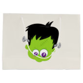 Grand Sac Cadeau Mare Green Frankenstein Monster face Halloween (Dos)