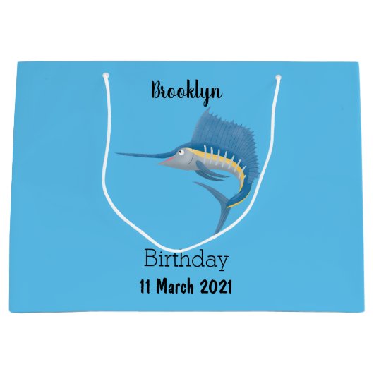 Grand Sac Cadeau Marée de plaisance de l'espadon (Devant)