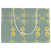 Grand Sac Cadeau Marguerites en gris Toutes les occasions (Dos)