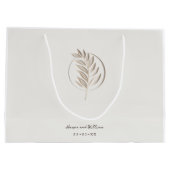 Grand Sac Cadeau Mariage à brindilles 3d ivoire (Dos)