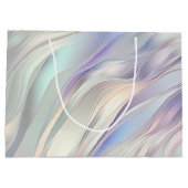 Grand Sac Cadeau Mariage blanc Aqua Blue Purple Pearl (Dos)