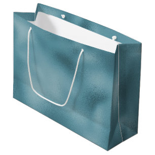 Grand Sac Cadeau Mariage Bleu sarcelle  