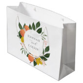 Grand Sac Cadeau Mariage Citron et Verdure (Dos Angle)