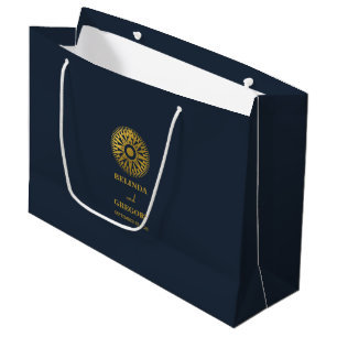 Grand Sac Cadeau Mariage Compass de passeport de mariage de destina