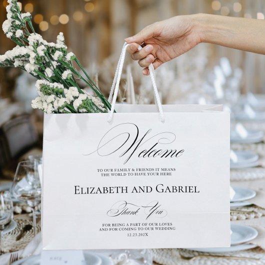Grand Sac Cadeau Mariage de bienvenue Merci