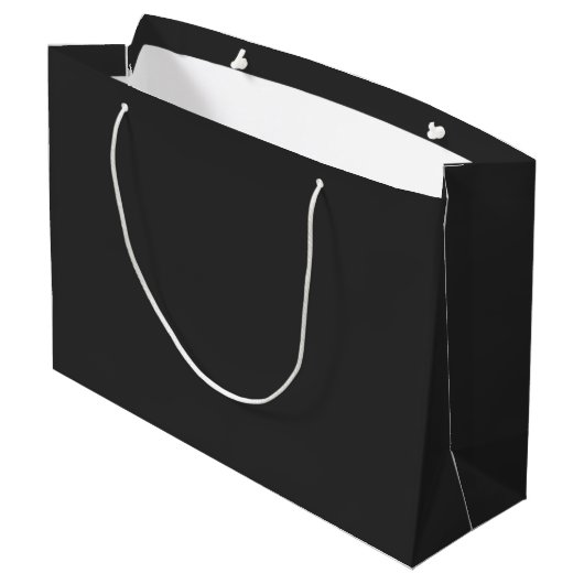Grand Sac Cadeau Mariage de chambre simple classique noir et blanc (Dos Angle)