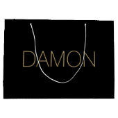 Grand Sac Cadeau Mariage de mariée moderne personnalisé (Dos)