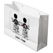 Grand Sac Cadeau Mariage de moto de deux chambres (Devant Angle)