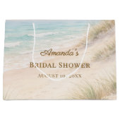 Grand Sac Cadeau Mariage élégant plage côtière (Devant)