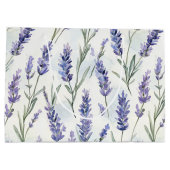 Grand Sac Cadeau Mariage Fleurs de Lavande Romantique (Dos)