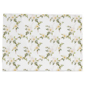 Grand Sac Cadeau Mariage floral blanc romantique (Dos)