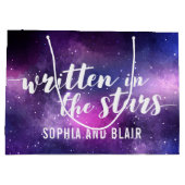 Grand Sac Cadeau Mariage Galaxy Écrit Dans Les Étoiles Personnalisé (Dos)