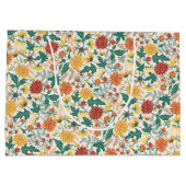 Grand Sac Cadeau Mariage Pastel Orange Yellow Spring Dahlia Fleurs (Dos)