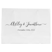 Grand sac cadeau Mariage personnalisé (Dos)