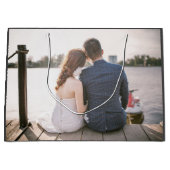 Grand Sac Cadeau Mariage photo personnalisé (Devant)