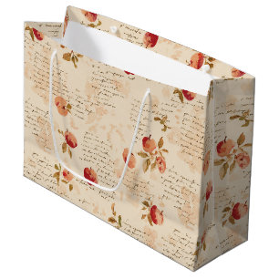 Grand Sac Cadeau Mariage Pommes Rouges Françaises