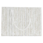 Grand Sac Cadeau Mariage Rayures Blanches Grises (Dos)