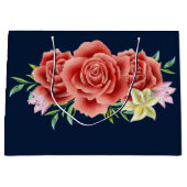 Grand Sac Cadeau Mariage rose (Devant)