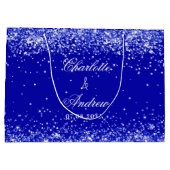 Grand Sac Cadeau Mariage royal du marié bleu (Dos)