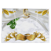 Grand Sac Cadeau Mariage tropical romantique (Dos)