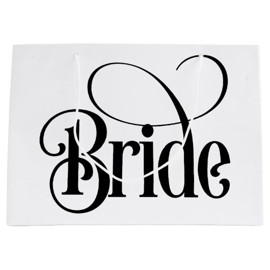 Grand Sac Cadeau Mariée (conception 3) (Devant)