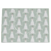 Grand Sac Cadeau Mariée en robe mariage (Devant)