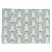 Grand Sac Cadeau Mariée en robe mariage (Dos)