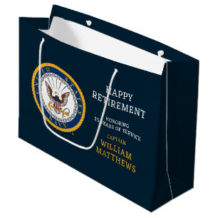 Grand Sac Cadeau Marine américaine Emblème de la marine Bonne r