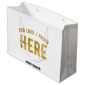 GRAND SAC CADEAU MARQUE BLANCHE MODERNE ET PERSONNALISABLE VÉRIFIÉE (Dos Angle)